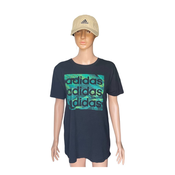Adidas set of T-shirt and hat Men Sz XL (18/20) gently used - Picture 1 of 12
